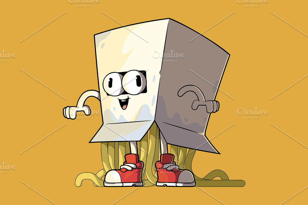 Box Food Character, a Food Illustration by pedrors