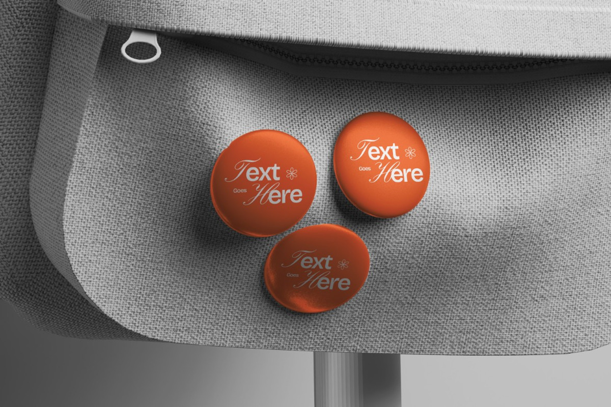 Circle Pin Button Mockup, a Product Mockup by graphicook (Photo 4 of 4)