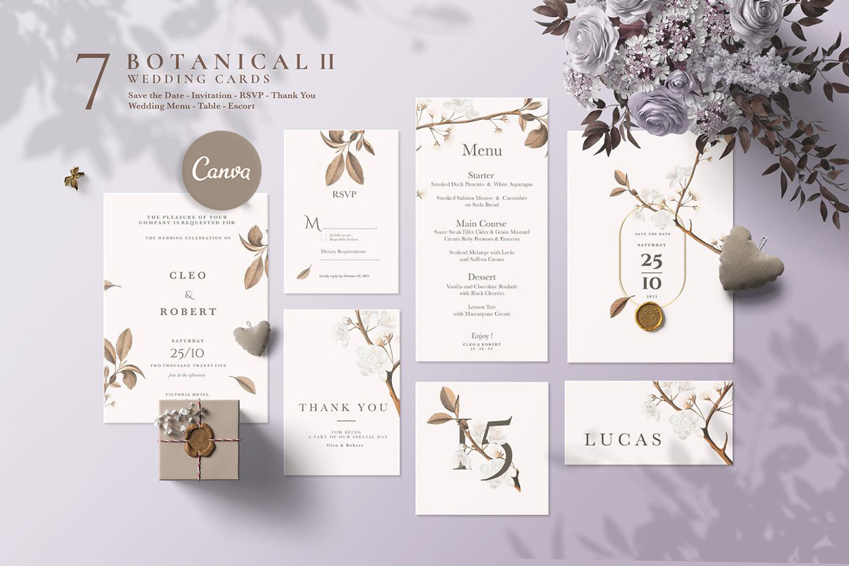 Botanical II (Wedding Suite), an Invitation Template by EvitePapery (Photo 1 of 7)