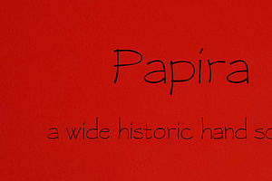 Papira, a wide papyrus age font, a Script Font by Kreativ Font