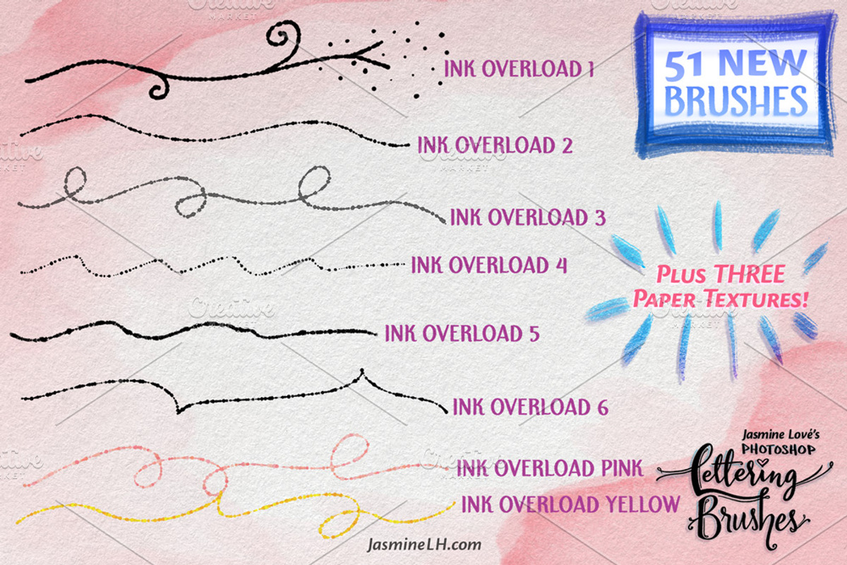 Pen & Ink Lettering Brushes, a Brush Add-On by Jasmine Lové (Photo 6 of 10)
