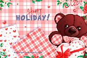 Teddy bear on Valentine's Day., an Illustration by Maycat_store (Thumbnail 4 of 4)