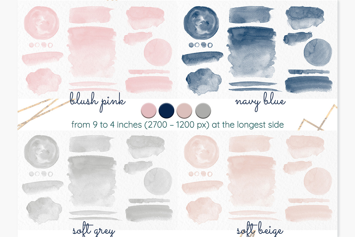 Watercolor washes clipart, a Texture Graphic by SweetRenieDesigns (Photo 2 of 3)