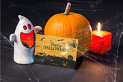 Halloween Card Mock-up, an Advertising Mockup by zippypixelstudio (Thumbnail 3 of 13)