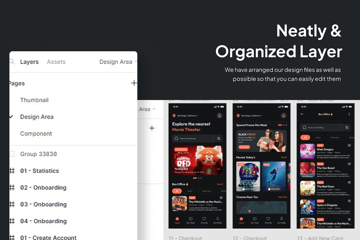 TikBox - Movie Booking Mobile App, an UI Kit Template by Minialis (Photo 4 of 6)