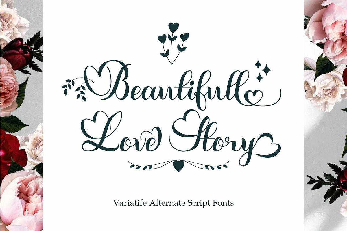 Valentina Cursive font Script Font, a Script Font by WhymoreArt (Photo 4 of 10)