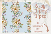 Watercolor flowers bloom set, a Decorative Illustration by AP Studio (Thumbnail 11 of 18)