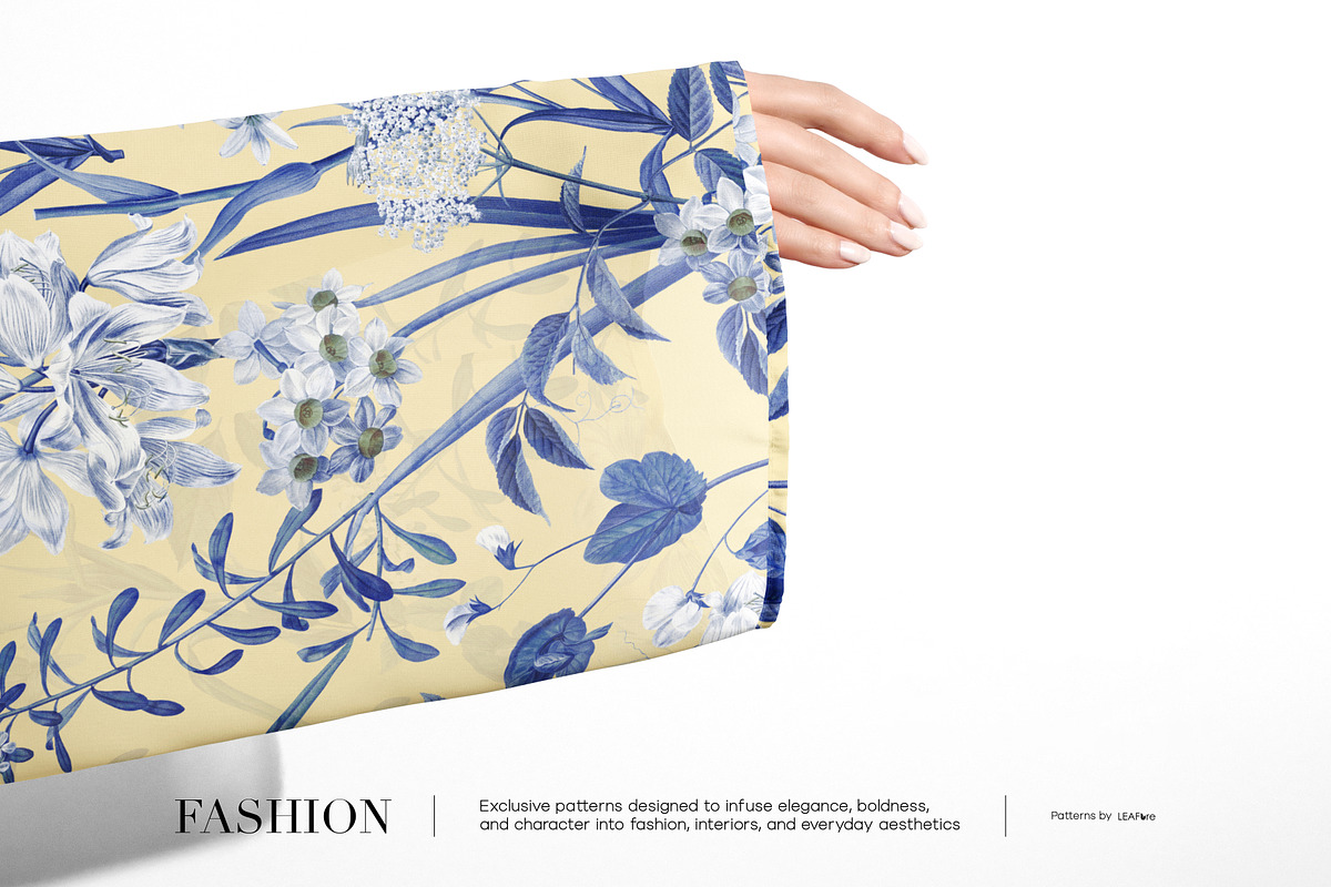 Fleur d’Azur Exquisite Floral Prints, a Pattern Graphic by LEAFure (Photo 5 of 10)