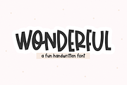 Wonderful | Cute Handwritten Font, a Font by KA Designs (Thumbnail 1 of 7)
