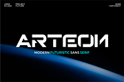 Arteon – Modern Futuristic font, a Sans Serif Font by Vroz Studio (Thumbnail 1 of 6)