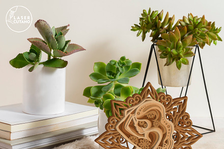 Women Silhouette Ornamented Template