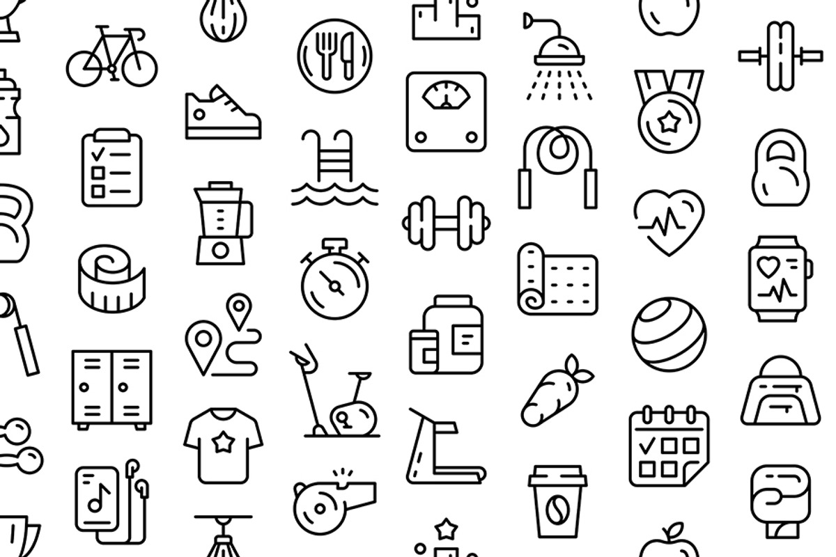 Fitness Icons set, an Outline Icon by Volyk (Photo 4 of 5)