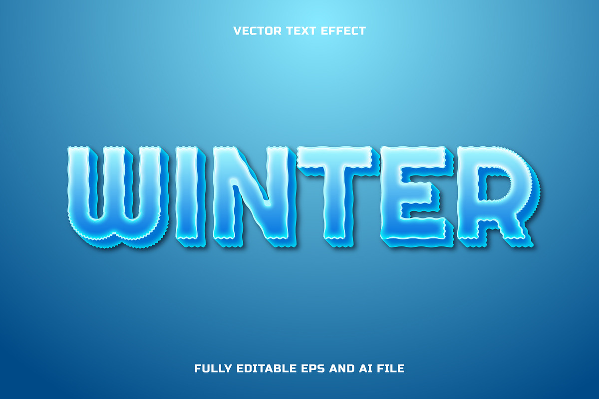 Cold Winter Ice Text Effect, a Texture Graphic by barsrsind