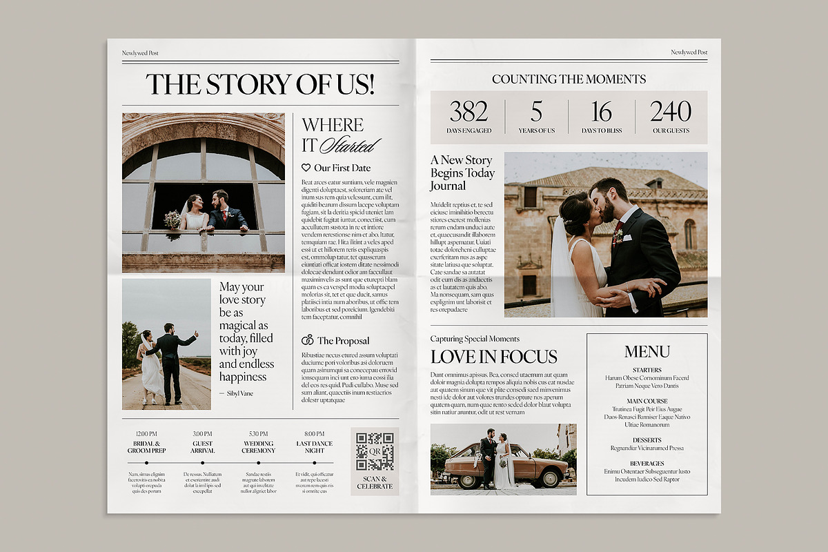 Wedding Newspaper Template, a Brochure Template by BrandPacks (Photo 3 of 4)