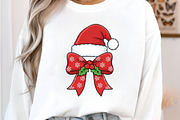 Cute Christmas Bow Sublimation Png, an Illustration by DreamArtGraphic (Thumbnail 2 of 5)
