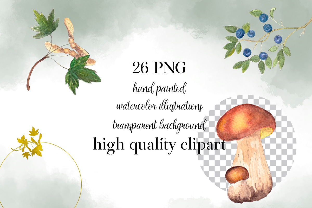Fall watercolor clipart, Goodnotes, an Object Graphic by Ducatum (Photo 2 of 5)