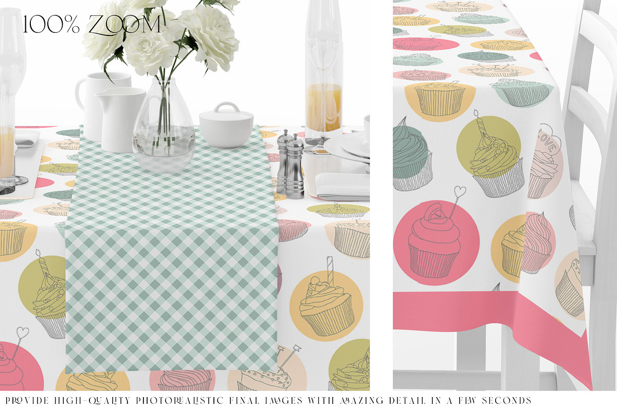 Tablecloth & Table Runner Mockups, a Household Mockup by mock-ups (Photo 5 of 21)