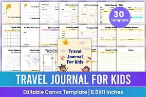 Travel Journal For Kids Canva KDP