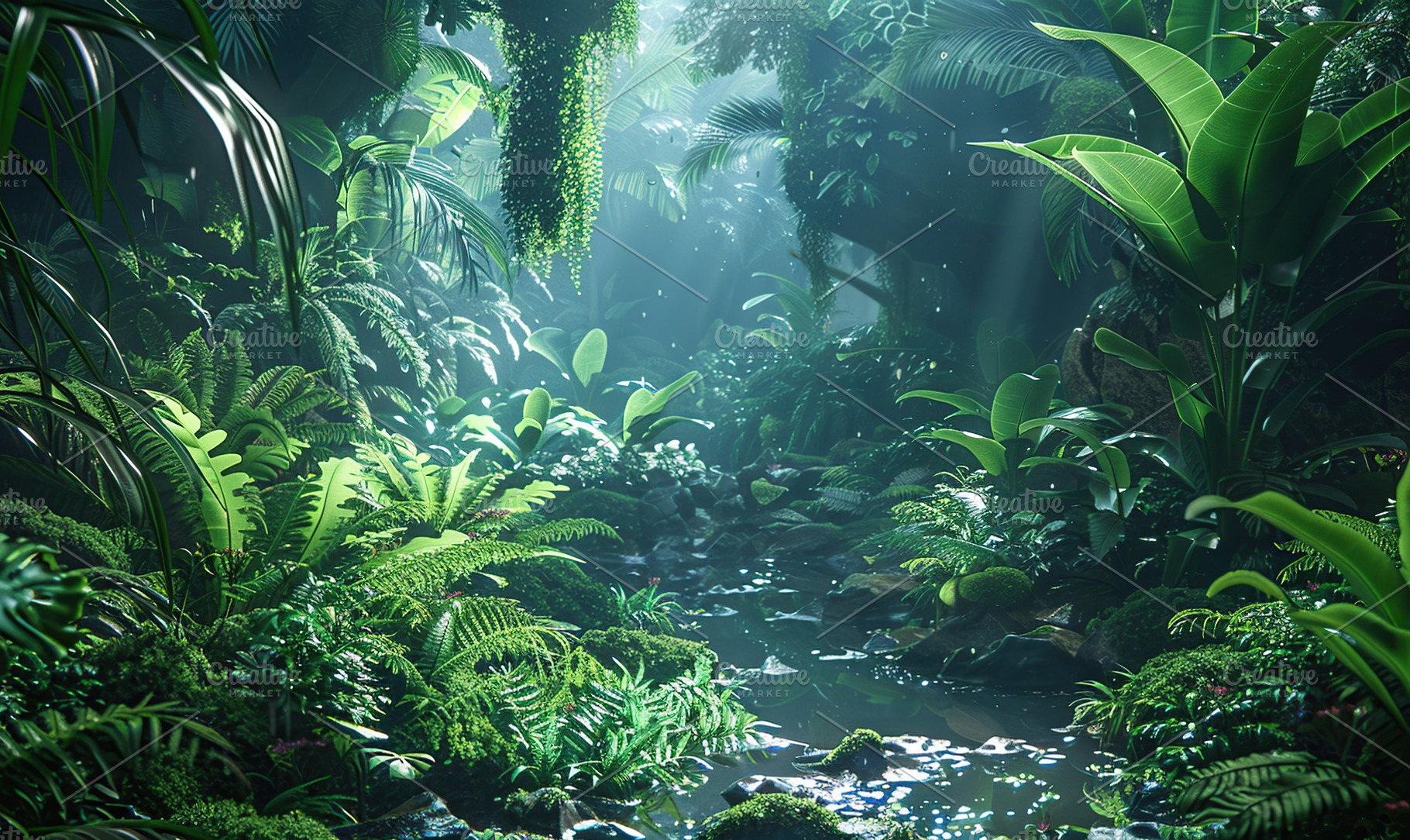 Beautiful green tropical forest, a Nature Photo by AlyaAnd