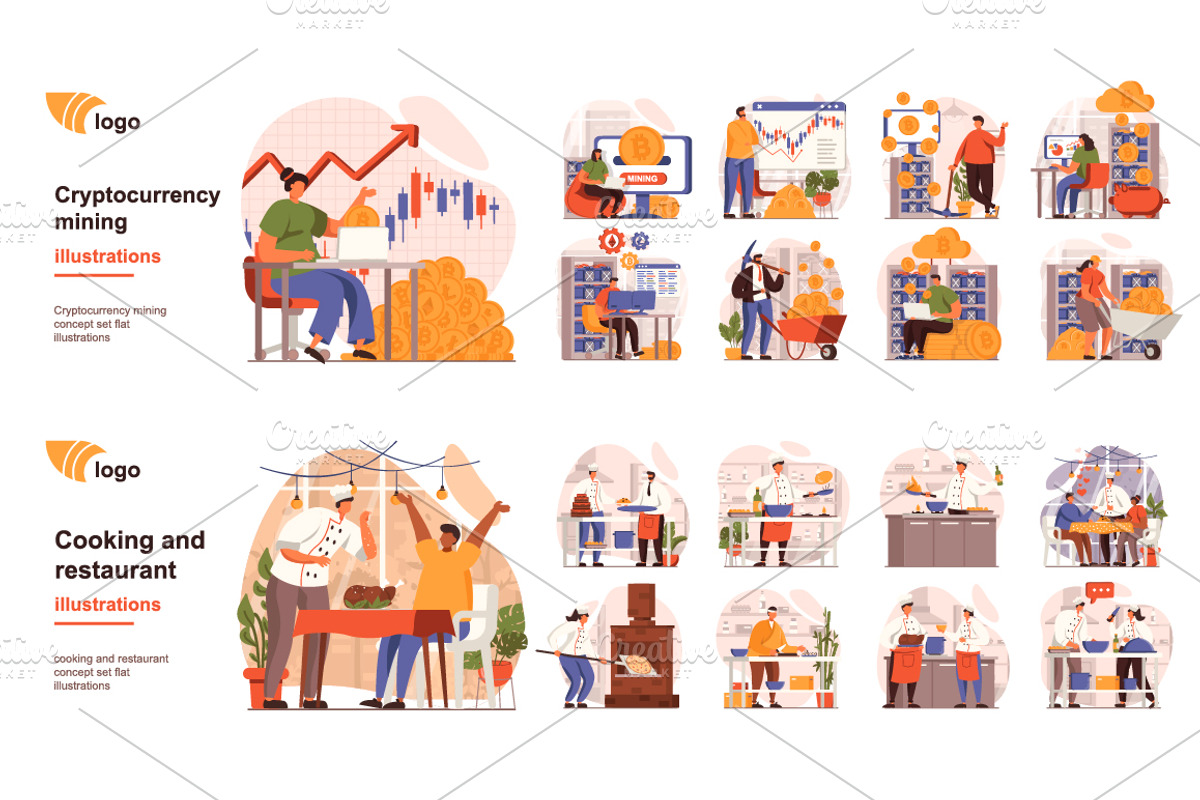 Bundle Concept Vector Illustrations, a Templates & Theme by alexdndz (Photo 4 of 20)