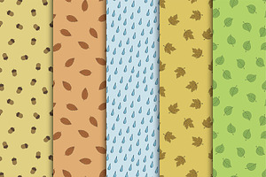Color Autumn Seamless Patterns, a Pattern Graphic by ExpressShop