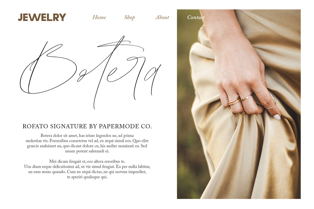 Rofato, a Script Font by Papermode Co. (Photo 9 of 9)