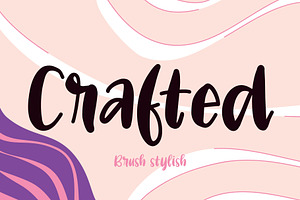 Crafted – Stylish Handwritten Brush, a Handwritten Font by Pustudio
