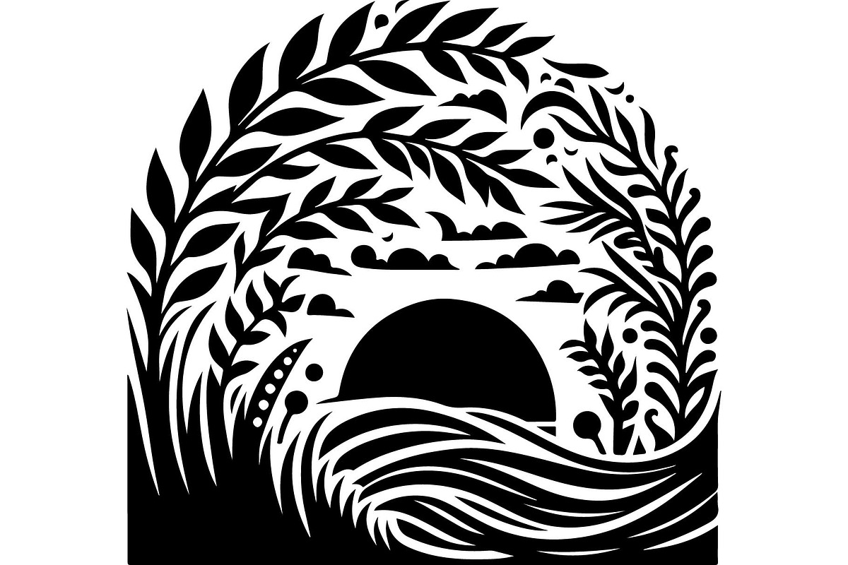 Black Nature & Wildlife Art Bundle, an Object Graphic by Designer_Momina (Photo 2 of 13)