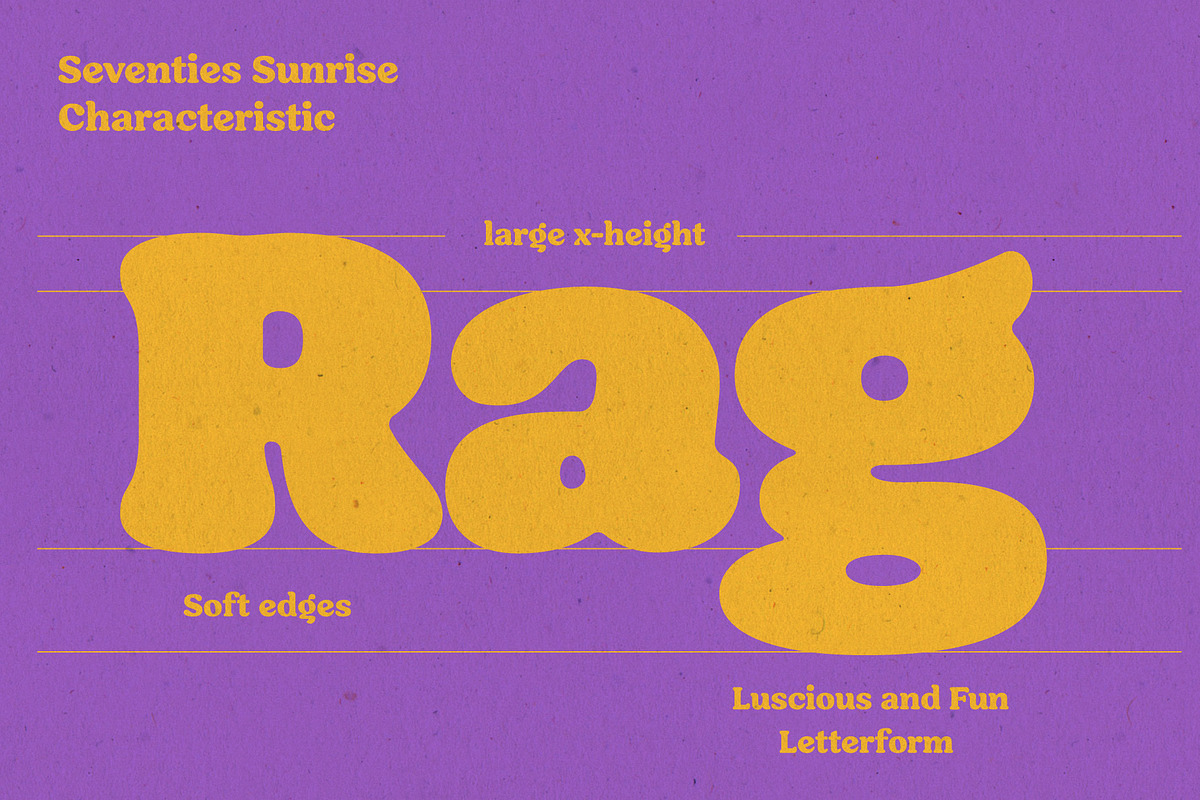 Seventies Sunrise; Retro Fonts, a Font by Eko Bimantara (Photo 4 of 14)