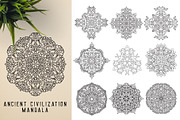 300 Vector Mandala Ornaments, a Decorative Illustration by pixaroma (Thumbnail 20 of 49)