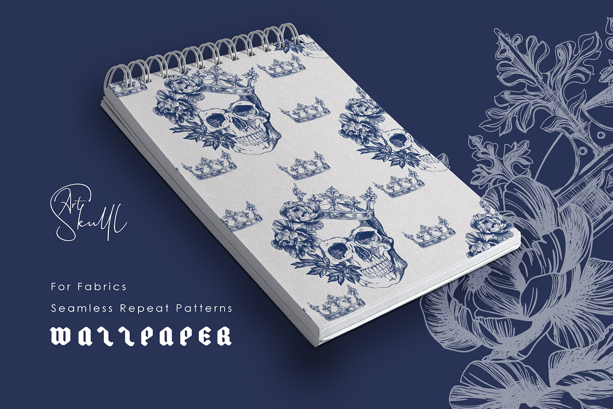 Skull art, a Texture Illustration by LanaDzi (Photo 5 of 12)