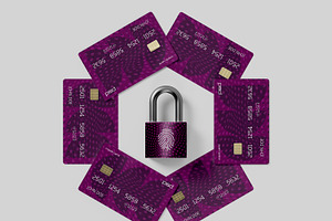 Credit Card With Security Concept Mo