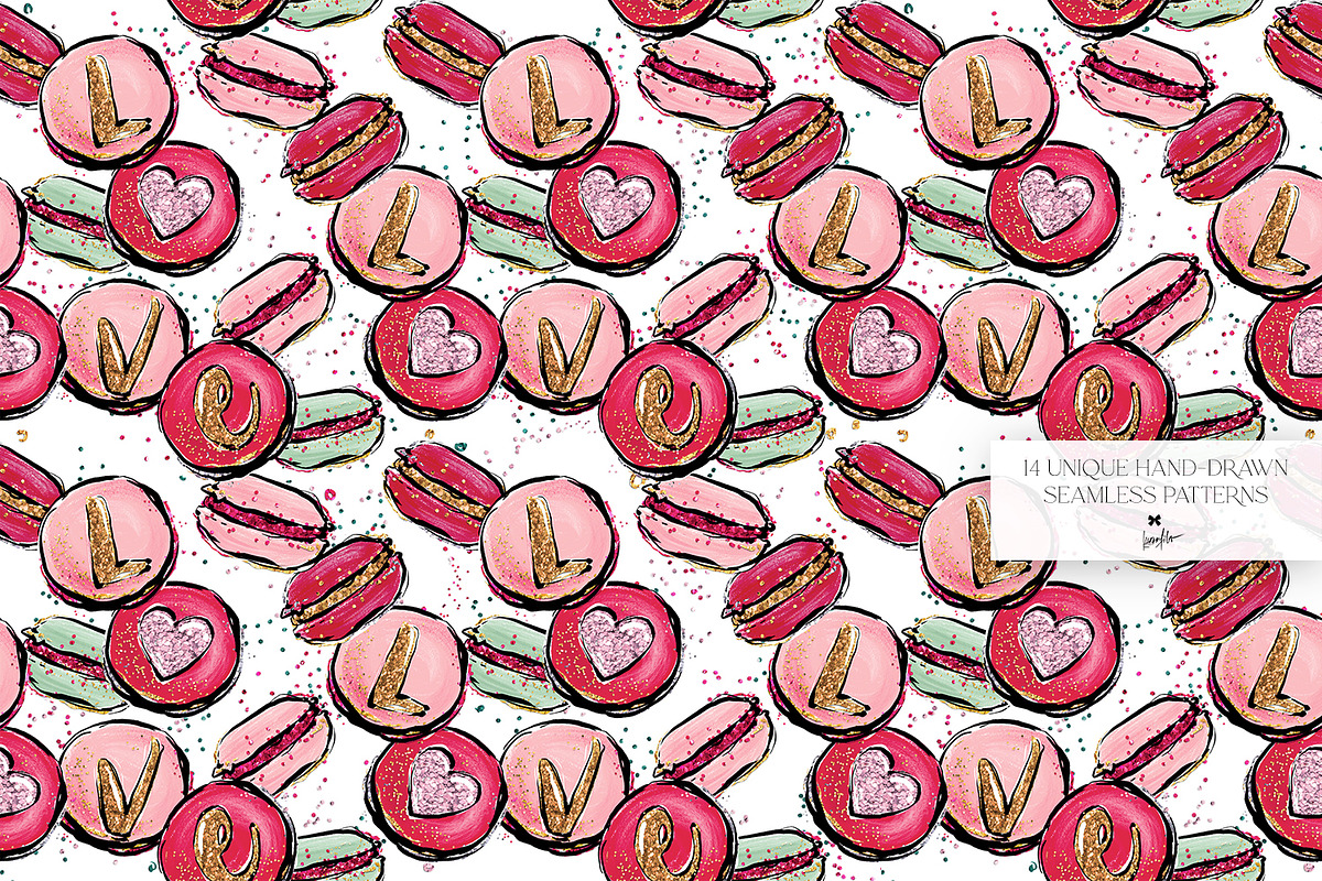 Valentine Doodles Seamless Patterns, a Pattern Graphic by KaramfilaS (Photo 16 of 18)