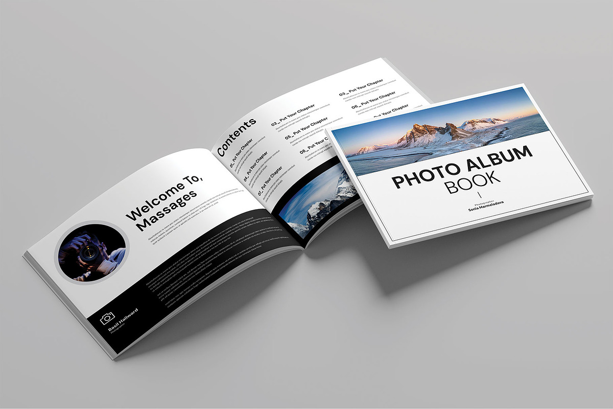 Photo Album Book Template Landscape, a Magazine Template by Cleffon_Graphic_Studio (Photo 2 of 9)