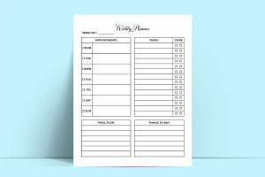 Weekly Planner KDP Interior Log Book