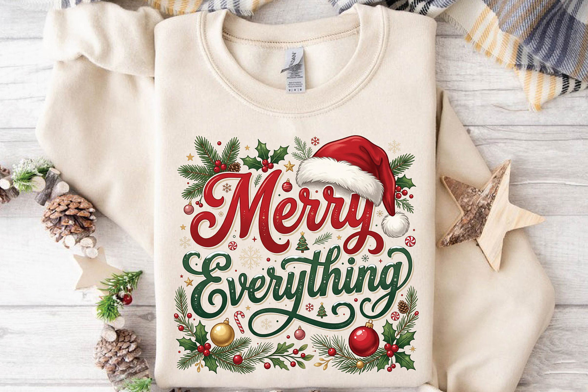 Merry Everything Christmas PNG, a Seasonal Illustration by DreamPrint404 (Photo 6 of 6)