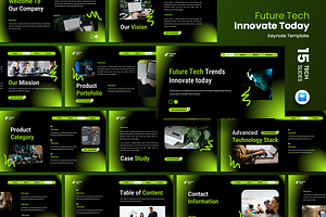 Black Modern Technology - Keynote, a Presentation Template by QR Design Studio