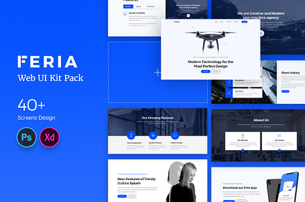 Feria Web UI Kit, an UI Kit Template by VictorThemes