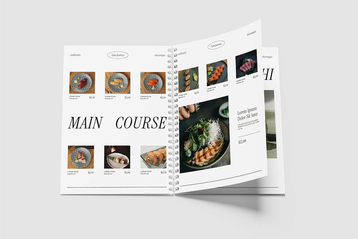 Aesthetic Modern Menu Book Template, a Magazine Template by TMint Play (Photo 5 of 9)