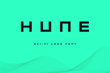 Hune-Blocky Sci-fi Logo Font