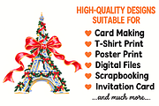 Christmas in Paris Clipart Bundle, a Seasonal Illustration by HueNestify (Thumbnail 2 of 3)