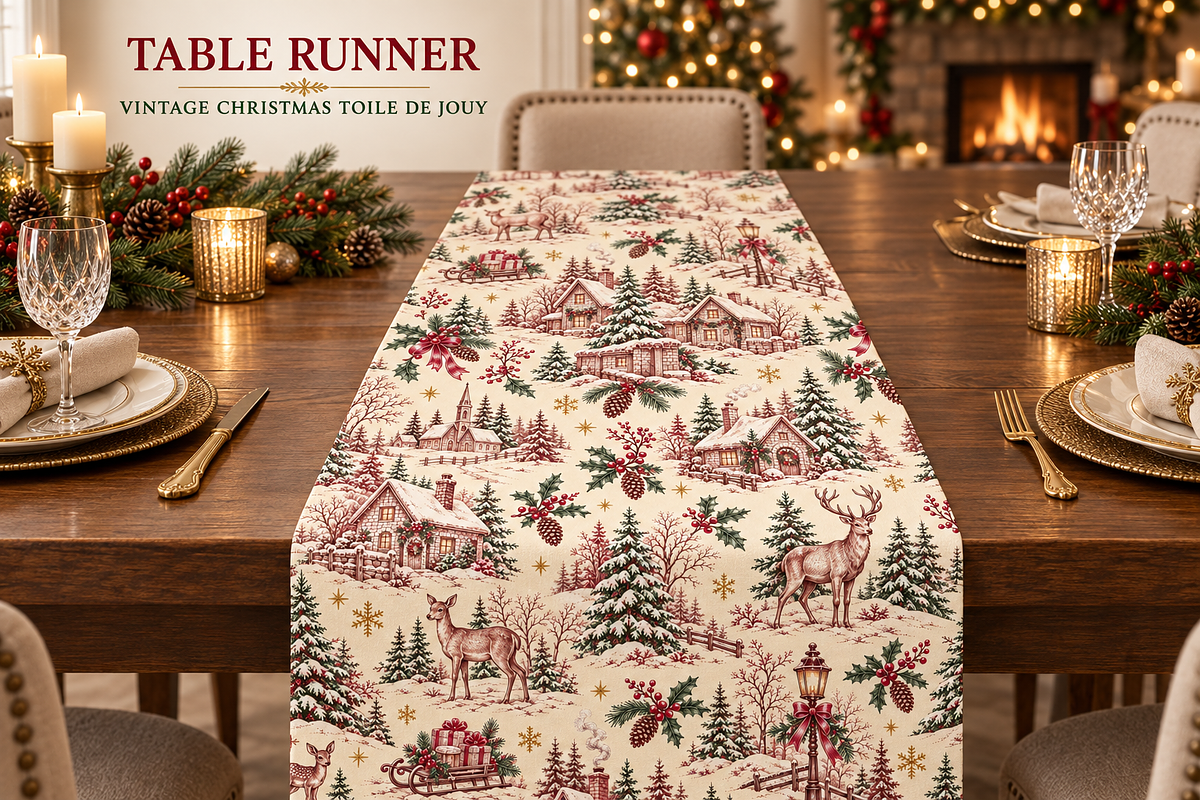 Vintage Holiday Toile Pattern Bundle, a Pattern Graphic by Olya Creative (Photo 11 of 31)