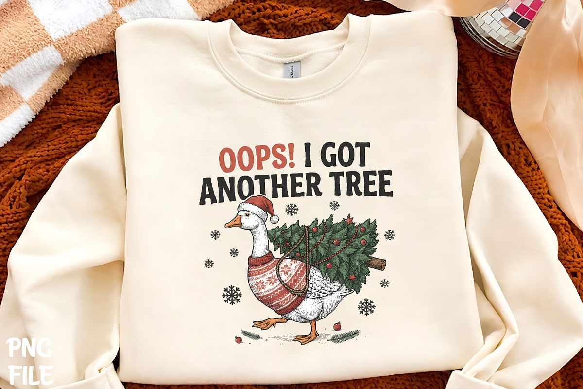Oops I Got Another Tree Goose PNG, a Seasonal Illustration by CrexoraLab (Photo 1 of 4)