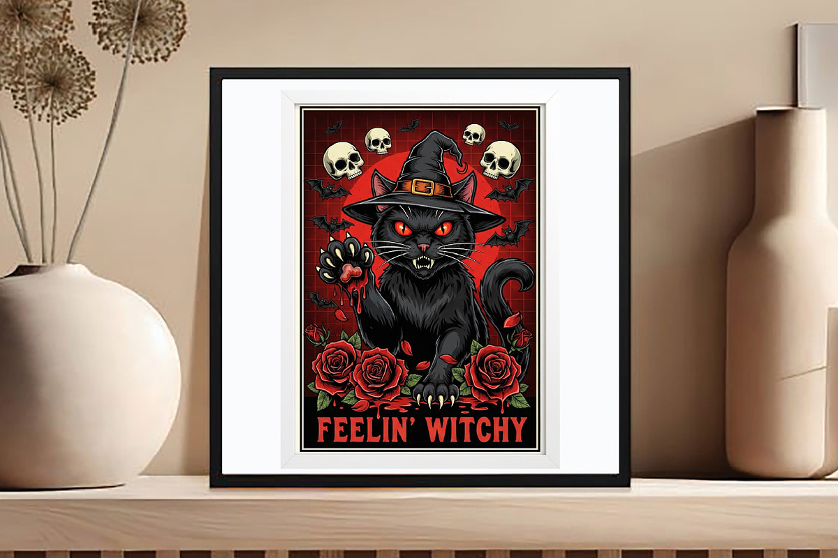 Feelin' Witchy Png,,Cats Crazy Png, an Illustration by DreamCafeArt (Photo 5 of 7)