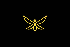 beauty shape fly logo, a Branding & Logo Template by ZHR Creative