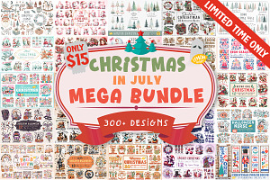 Christmas in July Mega Bundle, a Seasonal Illustration by LemonDesign