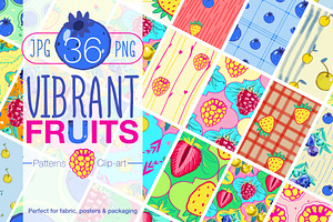 Vibrant Fruits | Patterns & Clip art, a Pattern Graphic by Art_halych