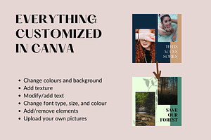 50 post Instagram Post/Feed Canva Te