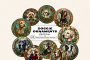 DOG ORNAMENTS CLIPART, an Animal Illustration by Daring Digies (Thumbnail 1 of 9)