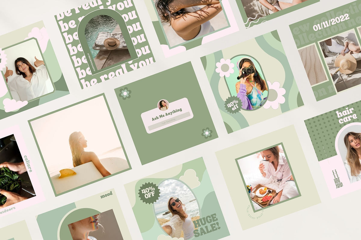Green Social Media Templates Canva, a Social Media Template by Boltik Studio (Photo 10 of 10)